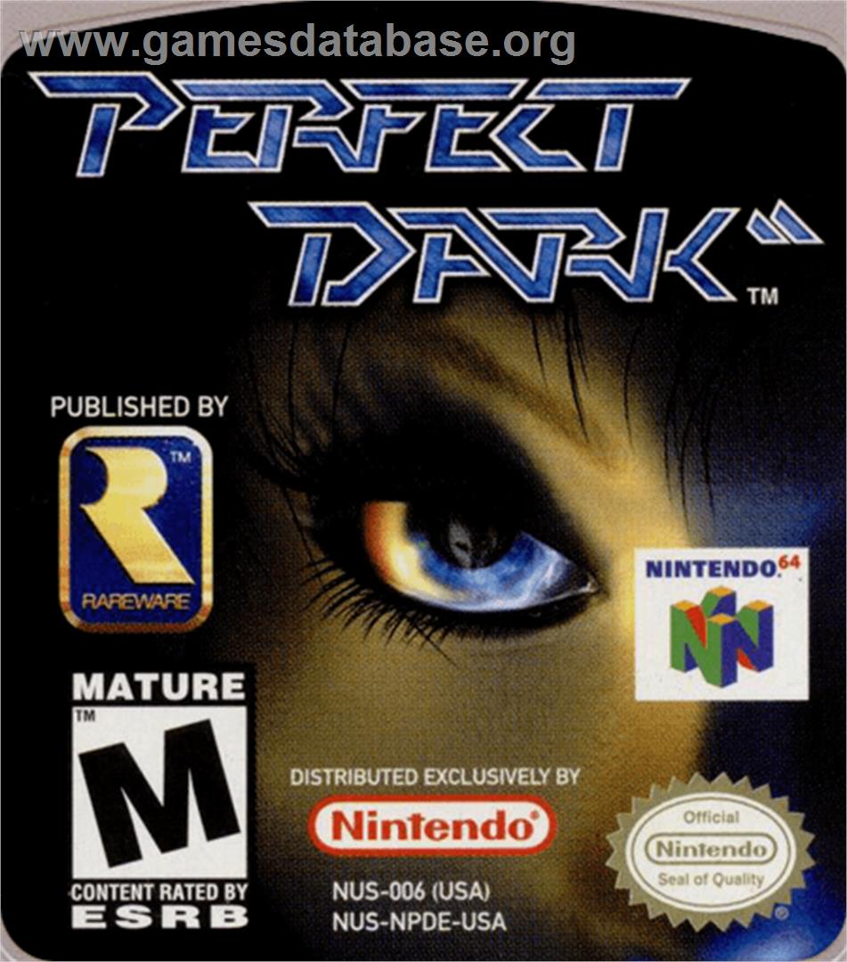 Perfect Dark - Nintendo N64 - Artwork - Cartridge Top