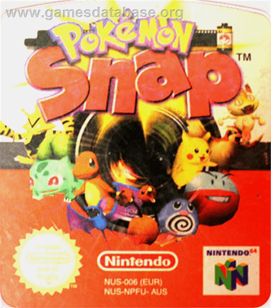 Pokemon Snap - Nintendo N64 - Artwork - Cartridge Top