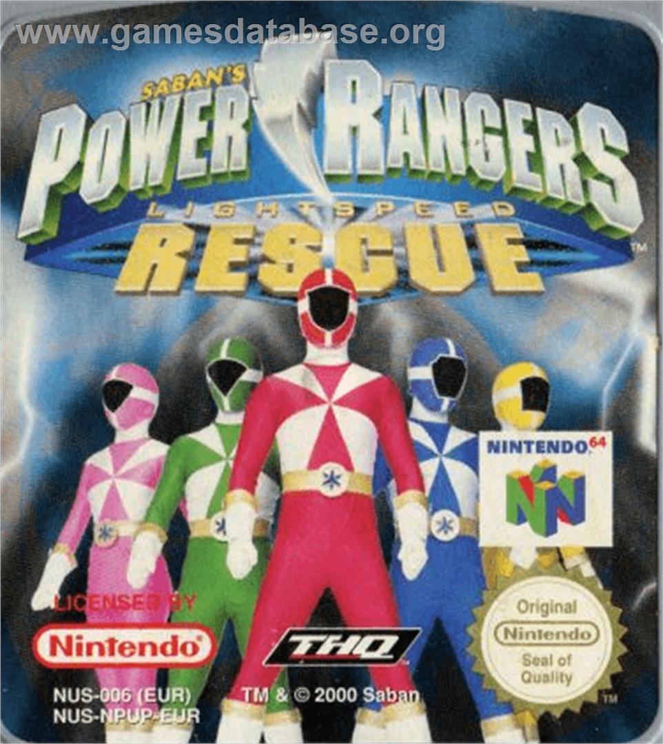 Power Rangers: Lightspeed Rescue - Nintendo N64 - Artwork - Cartridge Top