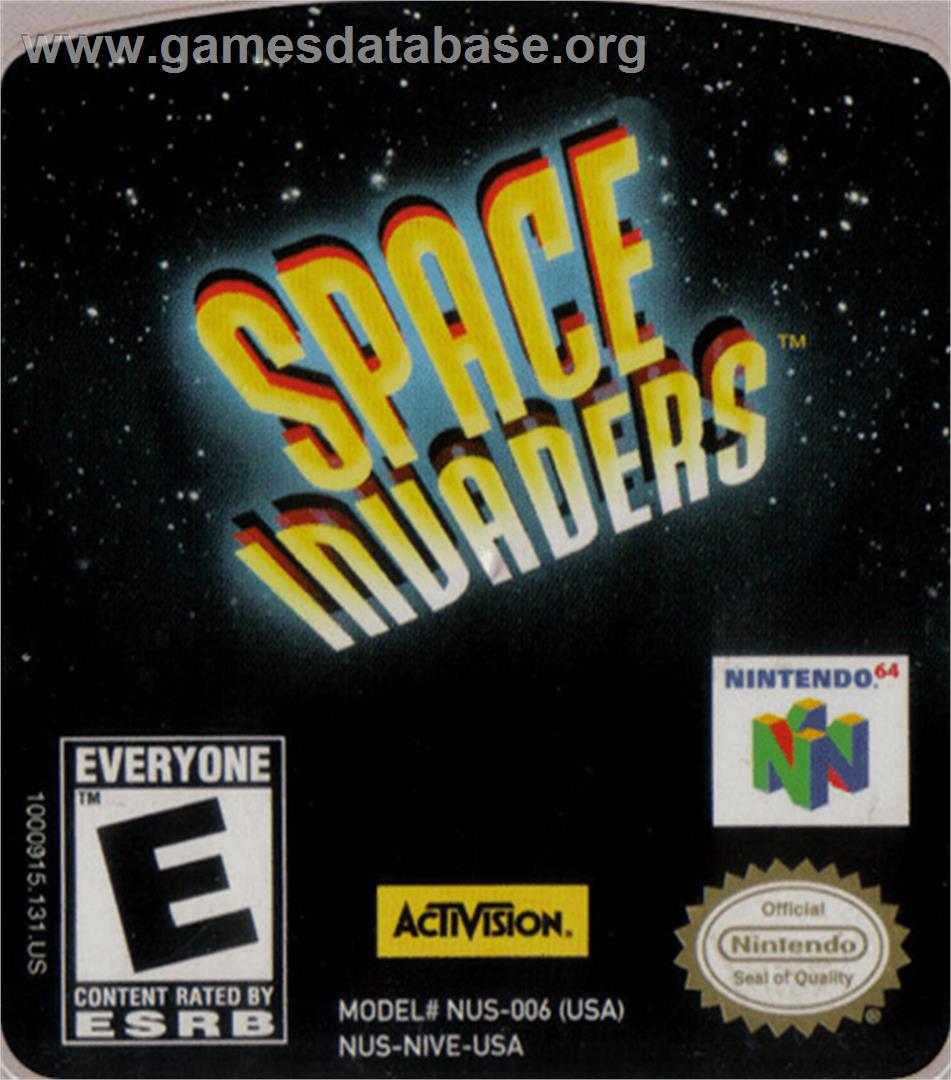 Space Invaders - Nintendo N64 - Artwork - Cartridge Top