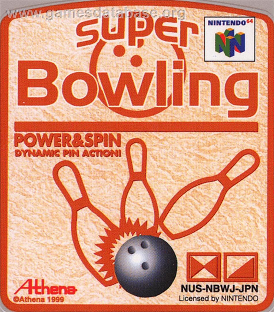 Super Bowling - Nintendo N64 - Artwork - Cartridge Top