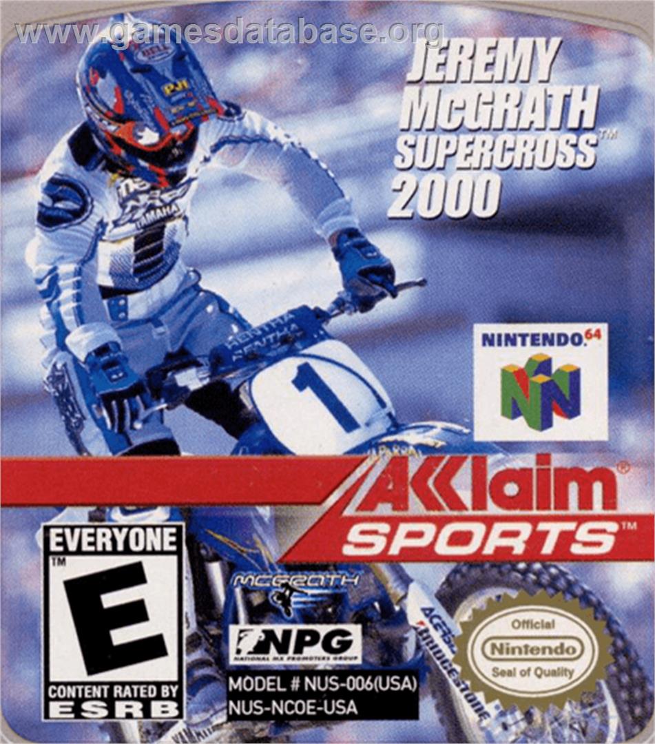 Super Cross 2000 - Nintendo N64 - Artwork - Cartridge Top