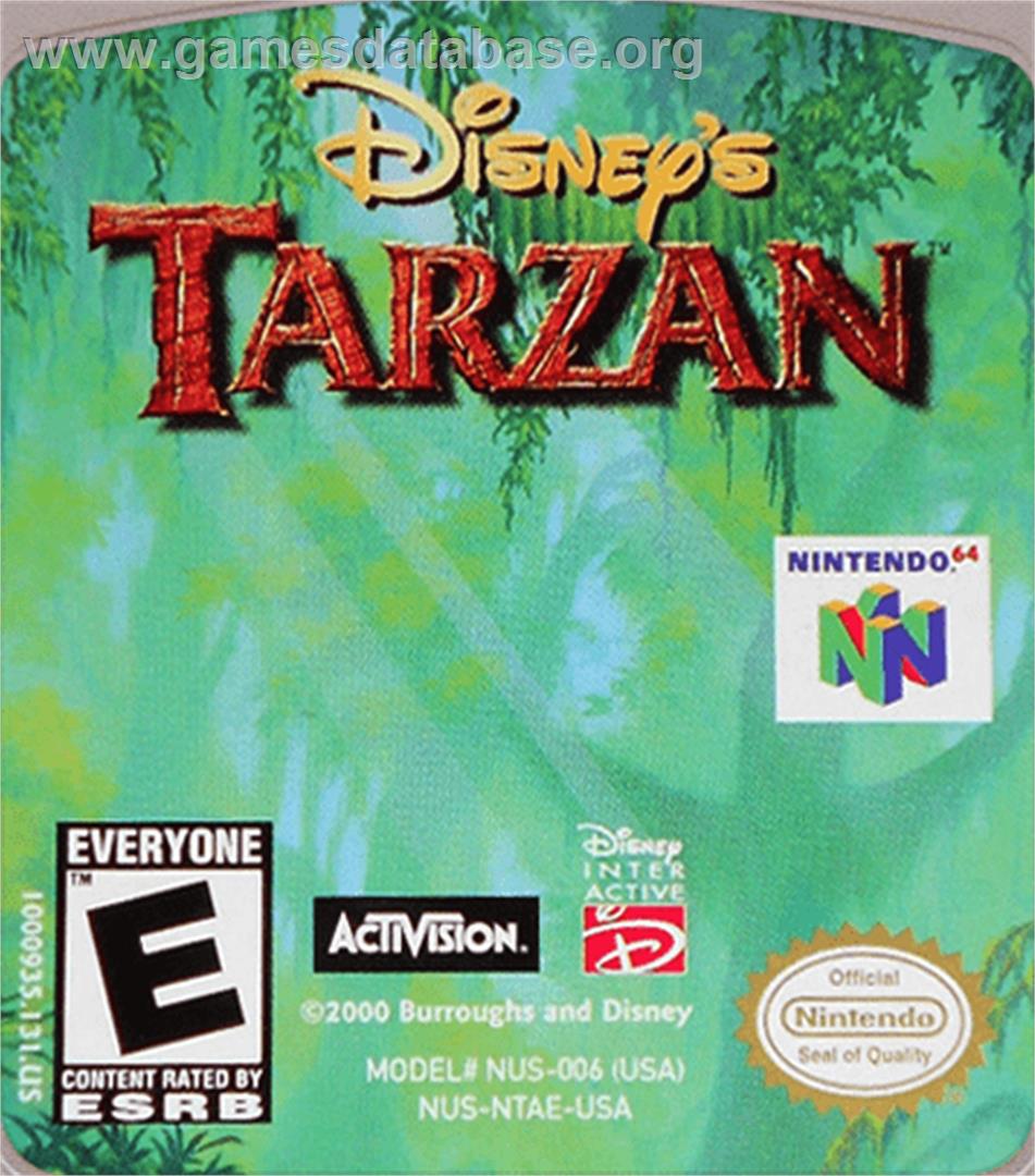 Tarzan - Nintendo N64 - Artwork - Cartridge Top