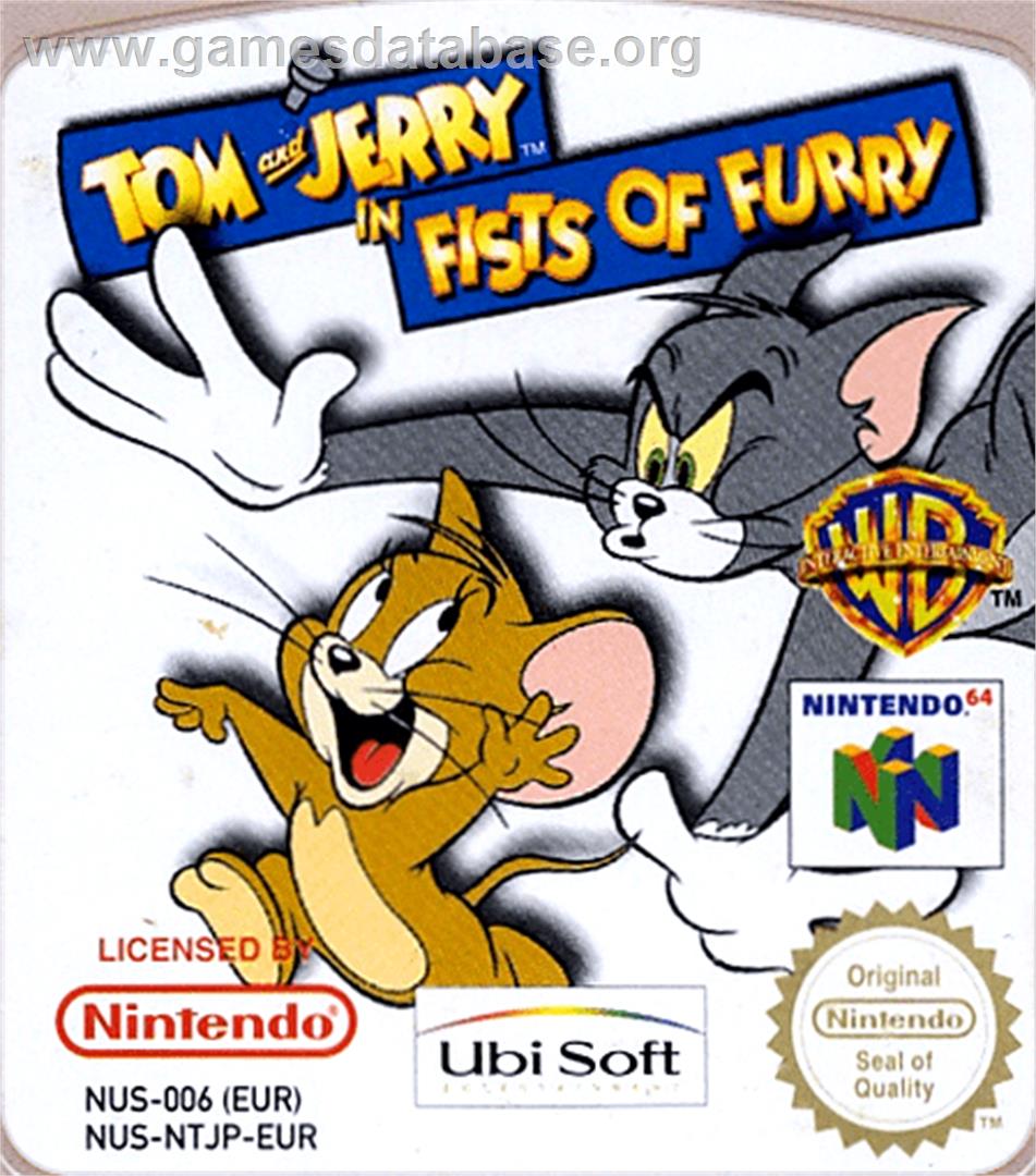 Tom And Jerry In Fists Of Furry - Nintendo N64 - Artwork - Cartridge Top