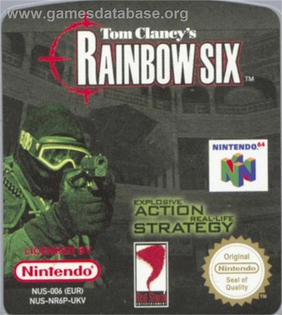 Tom Clancy's Rainbow Six - Nintendo N64 - Artwork - Cartridge Top