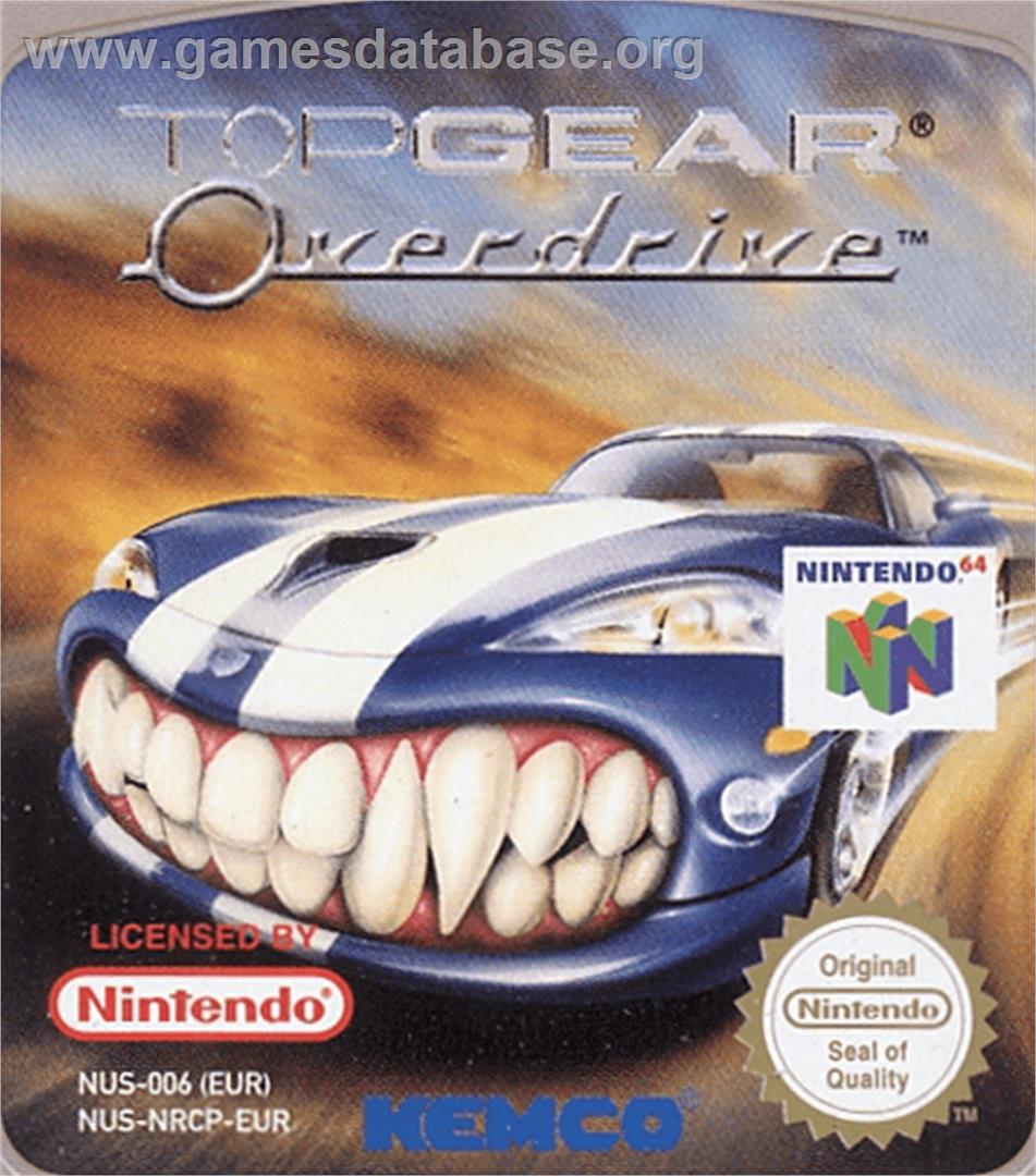 Top Gear Overdrive - Nintendo N64 - Artwork - Cartridge Top