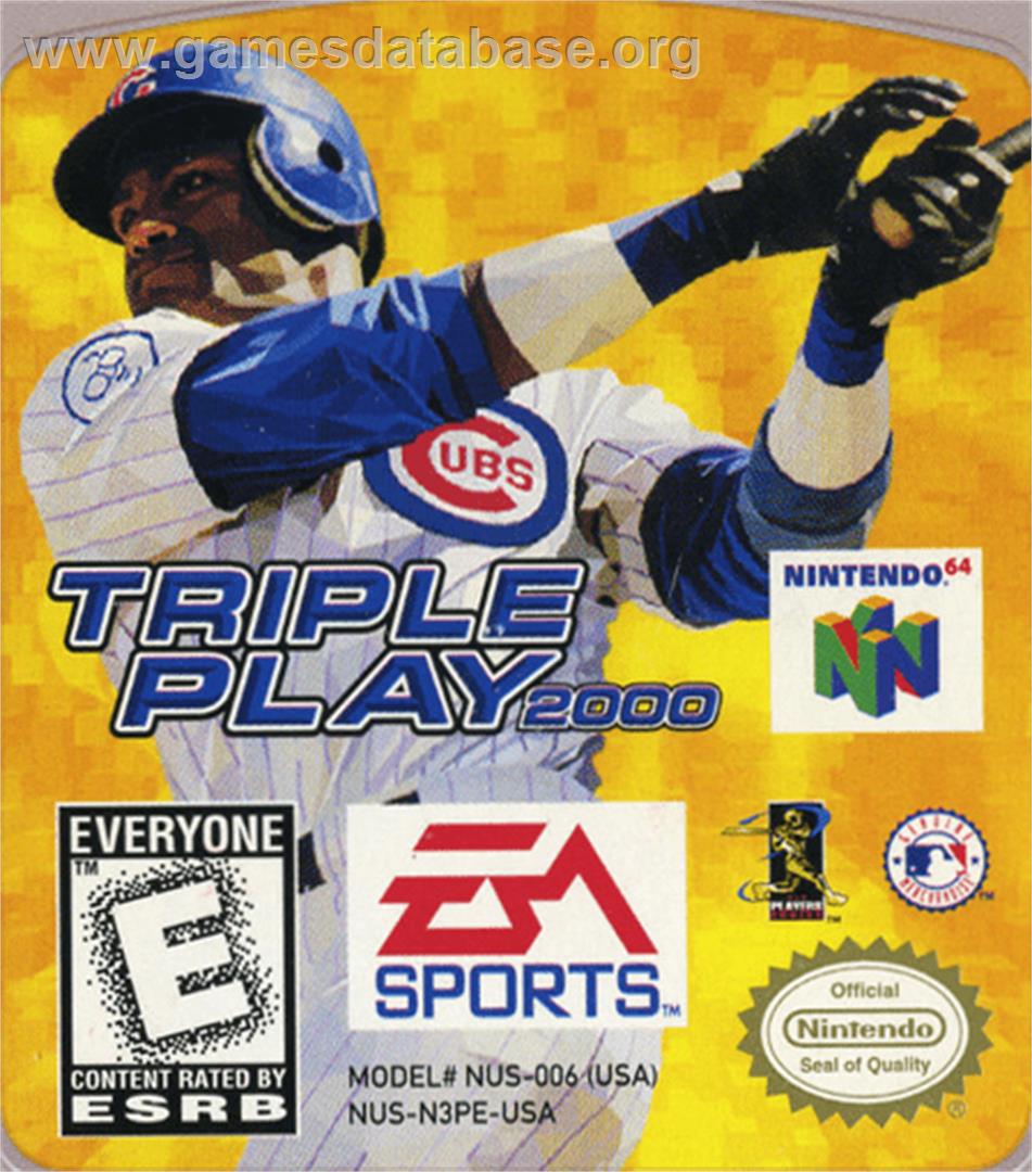 Triple Play 2000 - Nintendo N64 - Artwork - Cartridge Top