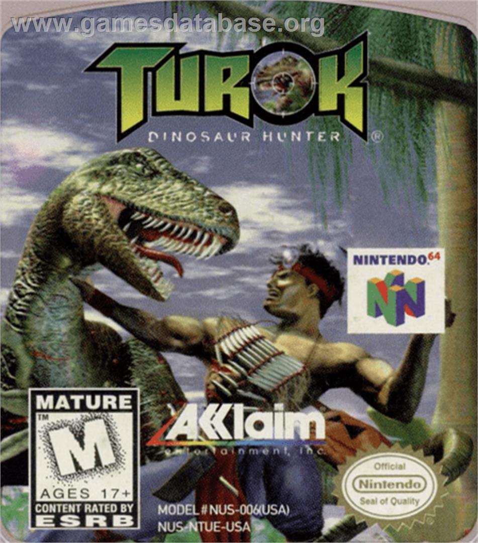 Turok: Dinosaur Hunter - Nintendo N64 - Artwork - Cartridge Top