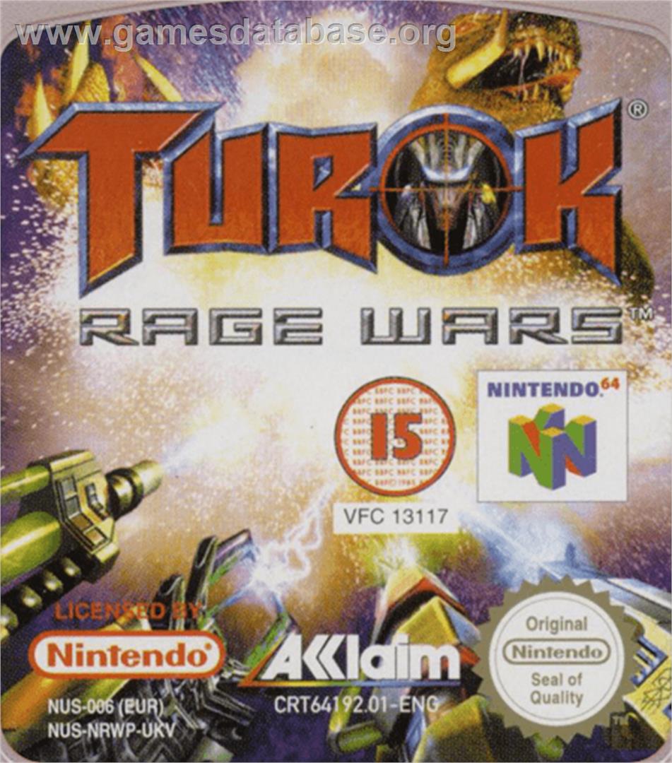 Turok: Rage Wars - Nintendo N64 - Artwork - Cartridge Top