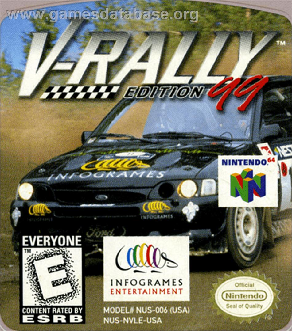 V-Rally Edition 99 - Nintendo N64 - Artwork - Cartridge Top