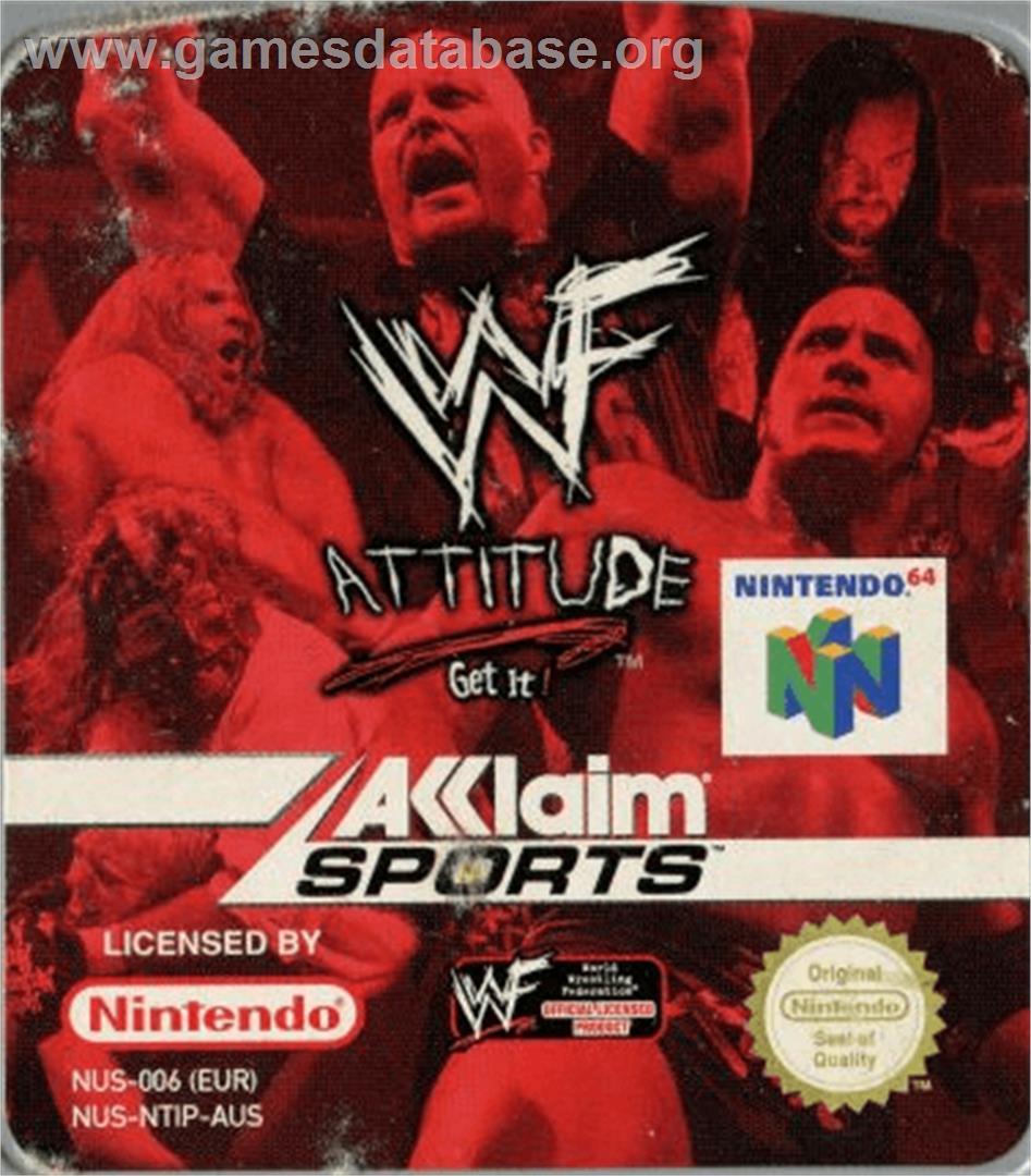 WWF Attitude - Nintendo N64 - Artwork - Cartridge Top