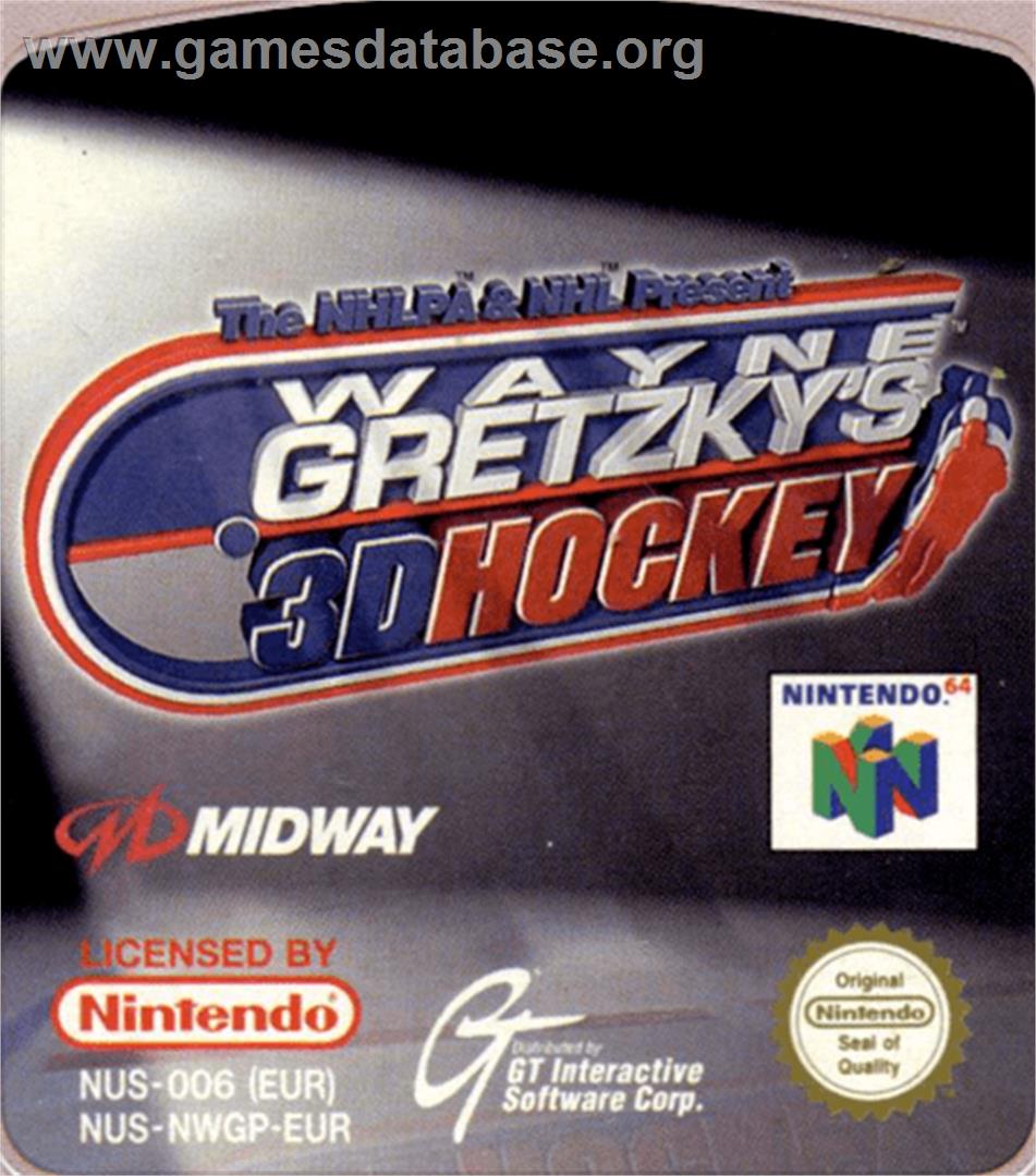 Wayne Gretzky's 3D Hockey - Nintendo N64 - Artwork - Cartridge Top