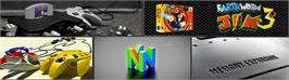 Arcade Cabinet Marquee for Earthworm Jim 3d.