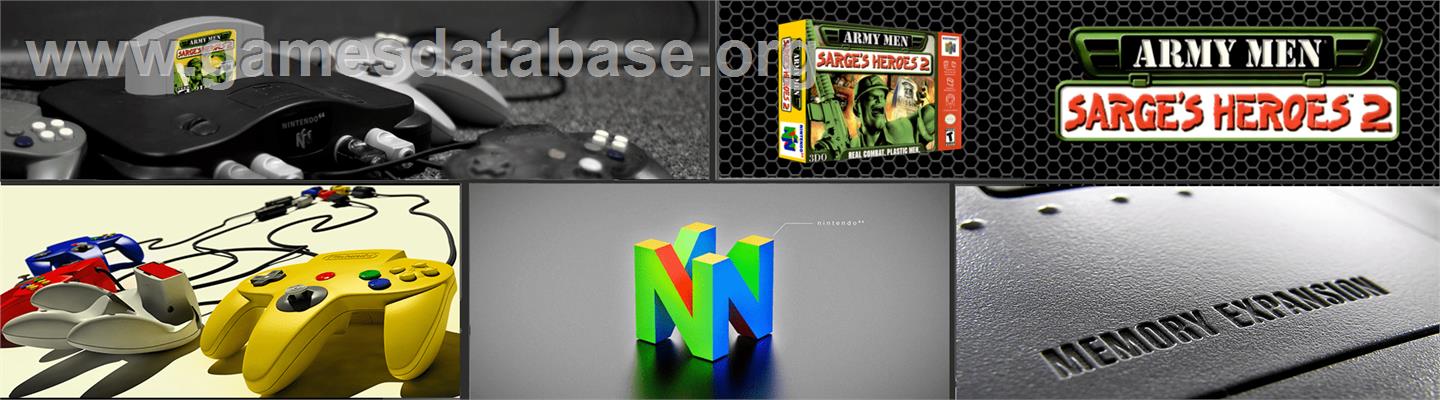 Army Men: Sarge's Heroes 2 - Nintendo N64 - Artwork - Marquee