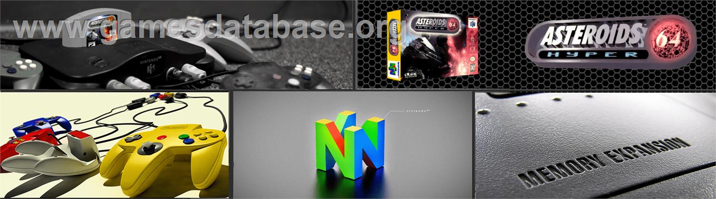 Asteroids Hyper 64 - Nintendo N64 - Artwork - Marquee