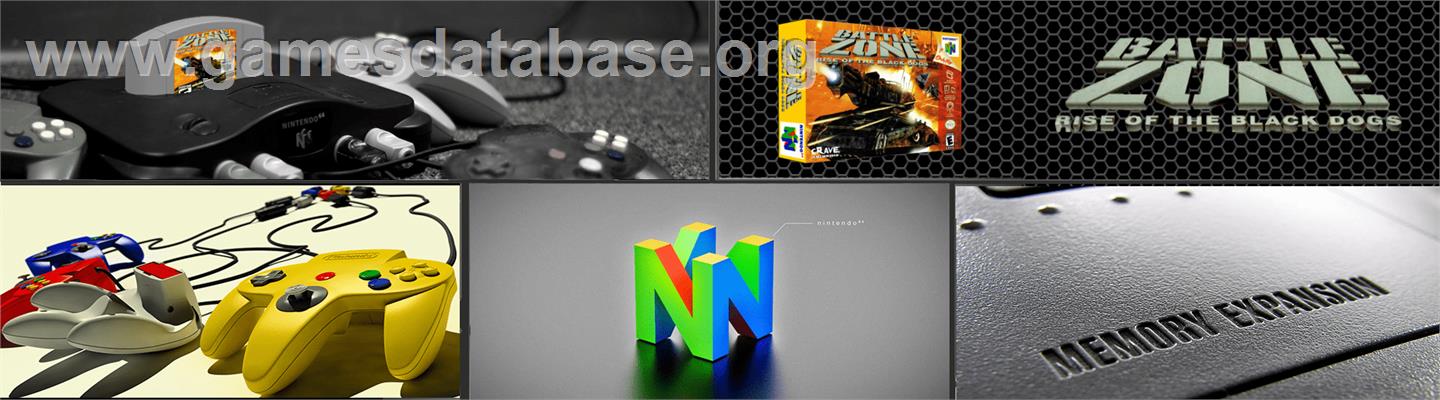 Battle Zone: Rise of the Black Dogs - Nintendo N64 - Artwork - Marquee