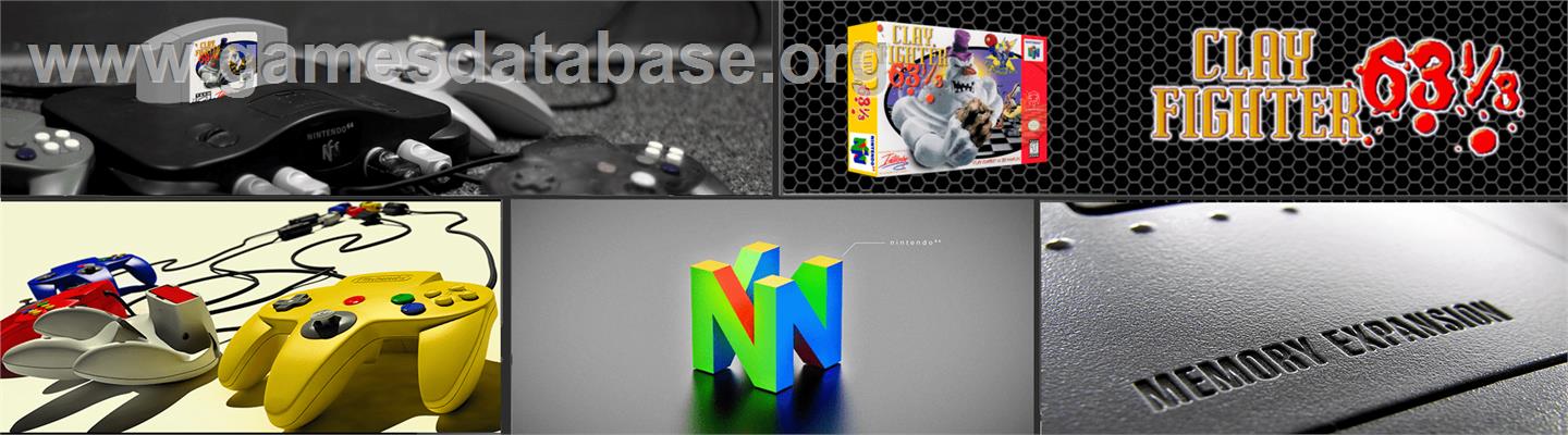 Clay Fighter 63 1/3 - Nintendo N64 - Artwork - Marquee
