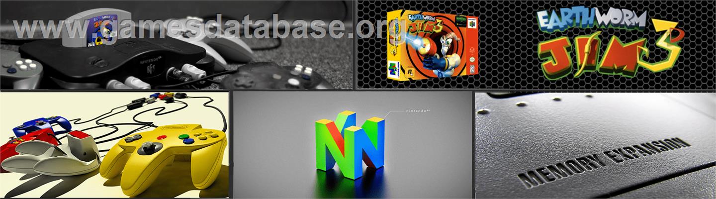 Earthworm Jim 3d - Nintendo N64 - Artwork - Marquee
