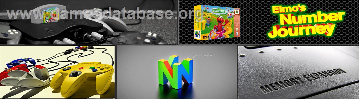 Elmo's Number Journey - Nintendo N64 - Artwork - Marquee