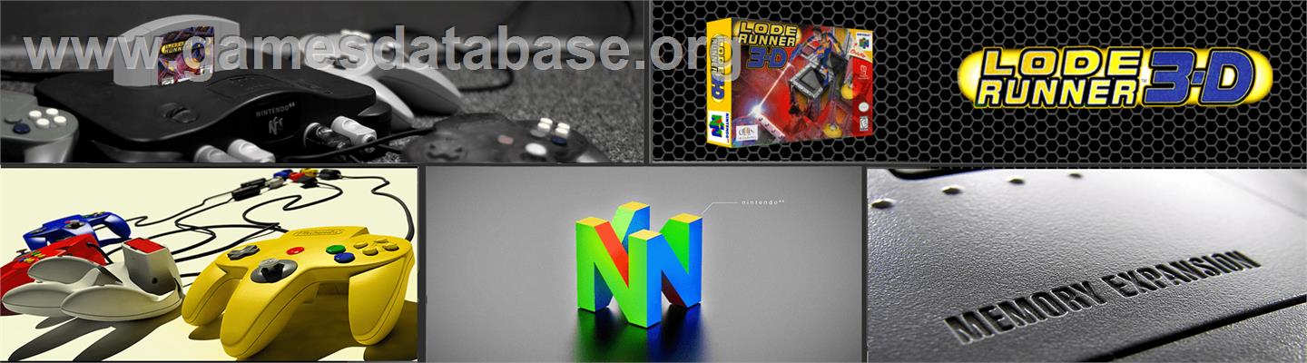 Lode Runner 3D - Nintendo N64 - Artwork - Marquee