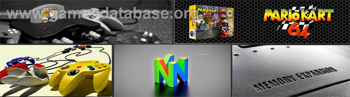 Mario Kart 64 - Nintendo N64 - Artwork - Marquee
