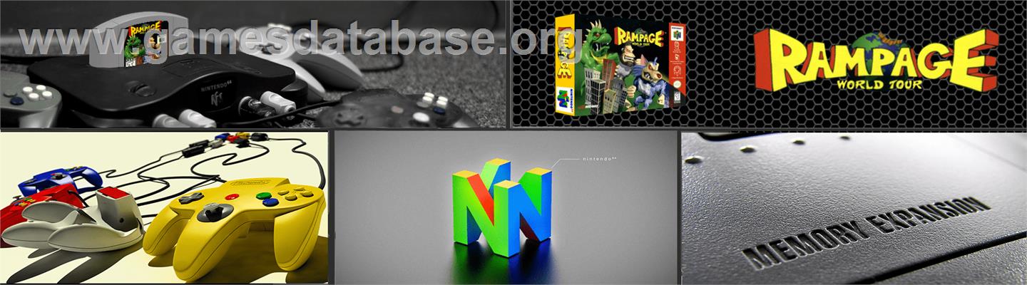 Rampage - World Tour - Nintendo N64 - Artwork - Marquee