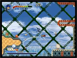 In game image of Bakuretsu Muteki Bangaioh on the Nintendo N64.