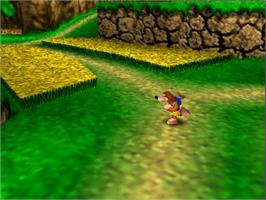 In game image of Banjo-Kazooie on the Nintendo N64.