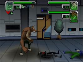 In game image of Batman Beyond: Return of the Joker on the Nintendo N64.