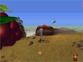 In game image of Bug's Life, A on the Nintendo N64.