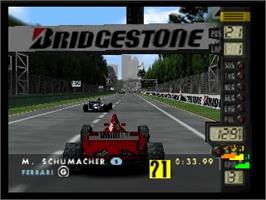 In game image of F-1 World Grand Prix on the Nintendo N64.