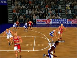 In game image of Fox Sports College Hoops 99 on the Nintendo N64.