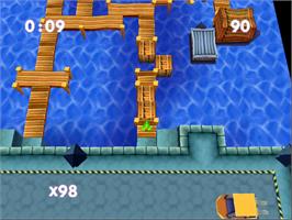 In game image of Frogger 2 - Swampy's Revenge on the Nintendo N64.