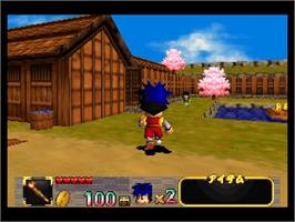 In game image of Ganbare Goemon: Neo Momoyama Bakufu no Odori on the Nintendo N64.