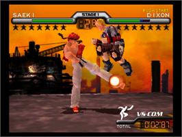 In game image of Kakutou Denshou: F-Cup Maniax on the Nintendo N64.