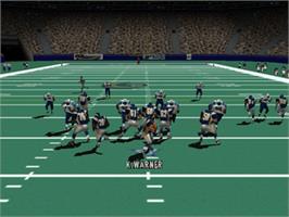 In game image of Madden Nfl 2001 on the Nintendo N64.