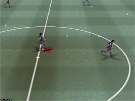 In game image of Michael Owen's World League Soccer 2000 on the Nintendo N64.