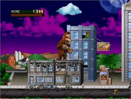 In game image of Rampage - World Tour on the Nintendo N64.