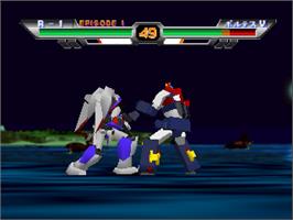 In game image of Super Robot Spirits on the Nintendo N64.