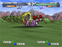 In game image of Transformers - Beast Wars Transmetals on the Nintendo N64.