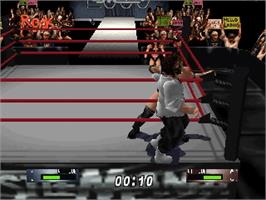 In game image of WWF Wrestlemania 2000 on the Nintendo N64.