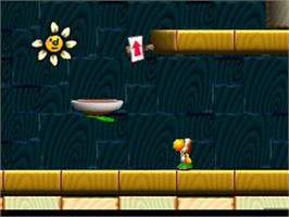 In game image of Yoshi's Story on the Nintendo N64.