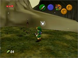 In game image of Zelda no Densetsu: Toki no Ocarina on the Nintendo N64.