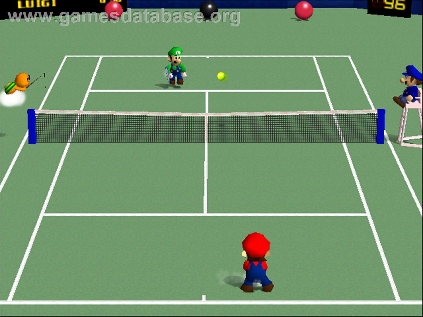 Mario Tennis - Nintendo N64 - Artwork - In Game