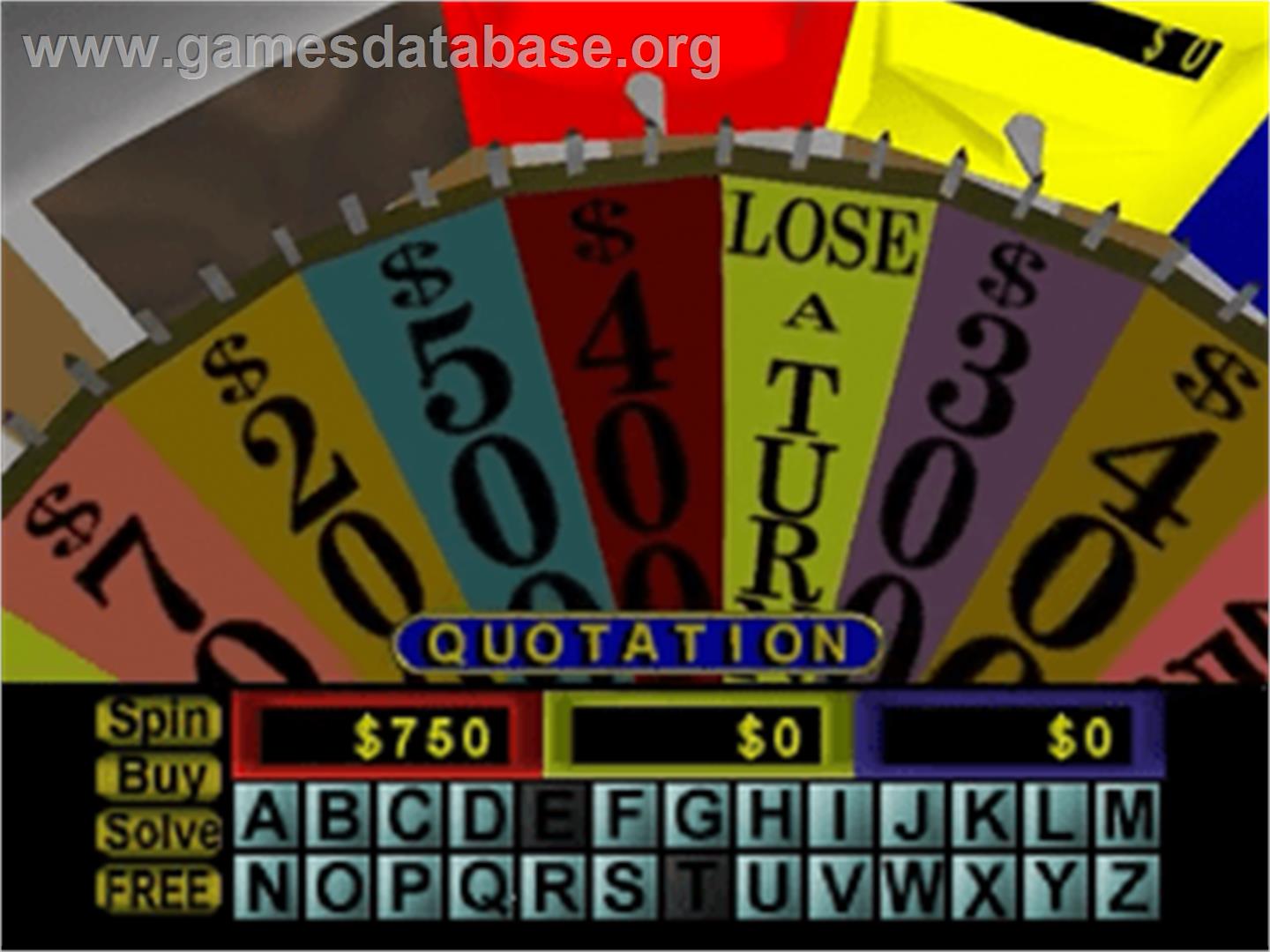 Wheel Of Fortune - Nintendo N64 - Artwork - In Game