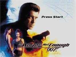 Title screen of 007 - The World Is Not Enough on the Nintendo N64.