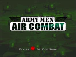Title screen of Army Men: Air Combat on the Nintendo N64.