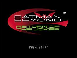 Title screen of Batman Beyond: Return of the Joker on the Nintendo N64.