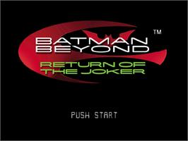 Title screen of Batman Beyond: Return of the Joker on the Nintendo N64.