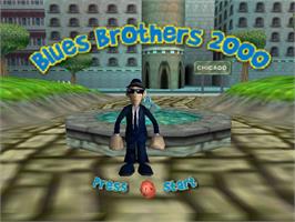Title screen of Blues Brothers 2000 on the Nintendo N64.